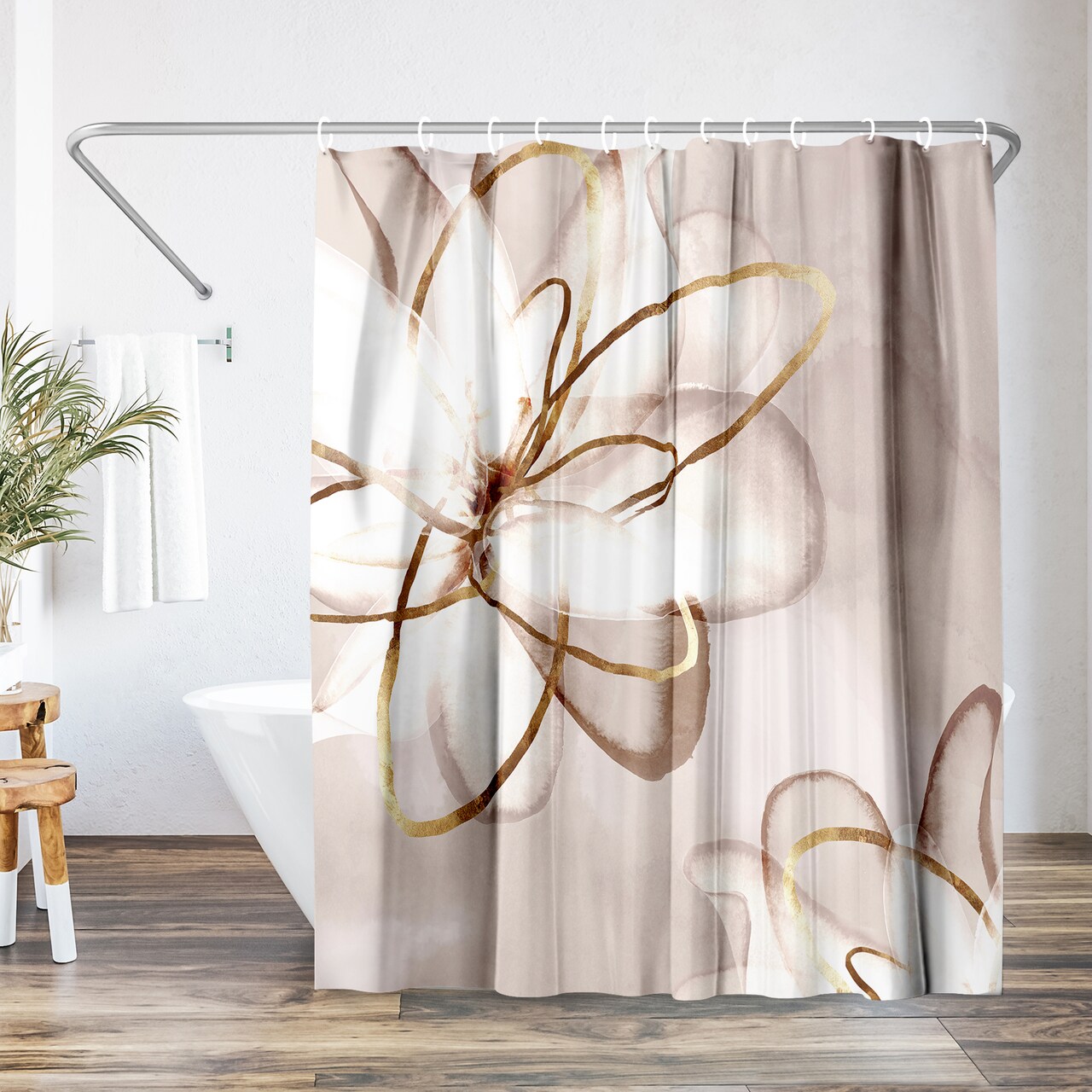 Transparent Beauty I by PI Creative Art Shower Curtain 71" x 74"